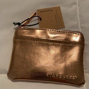 Starbucks rose gold card holder key chain